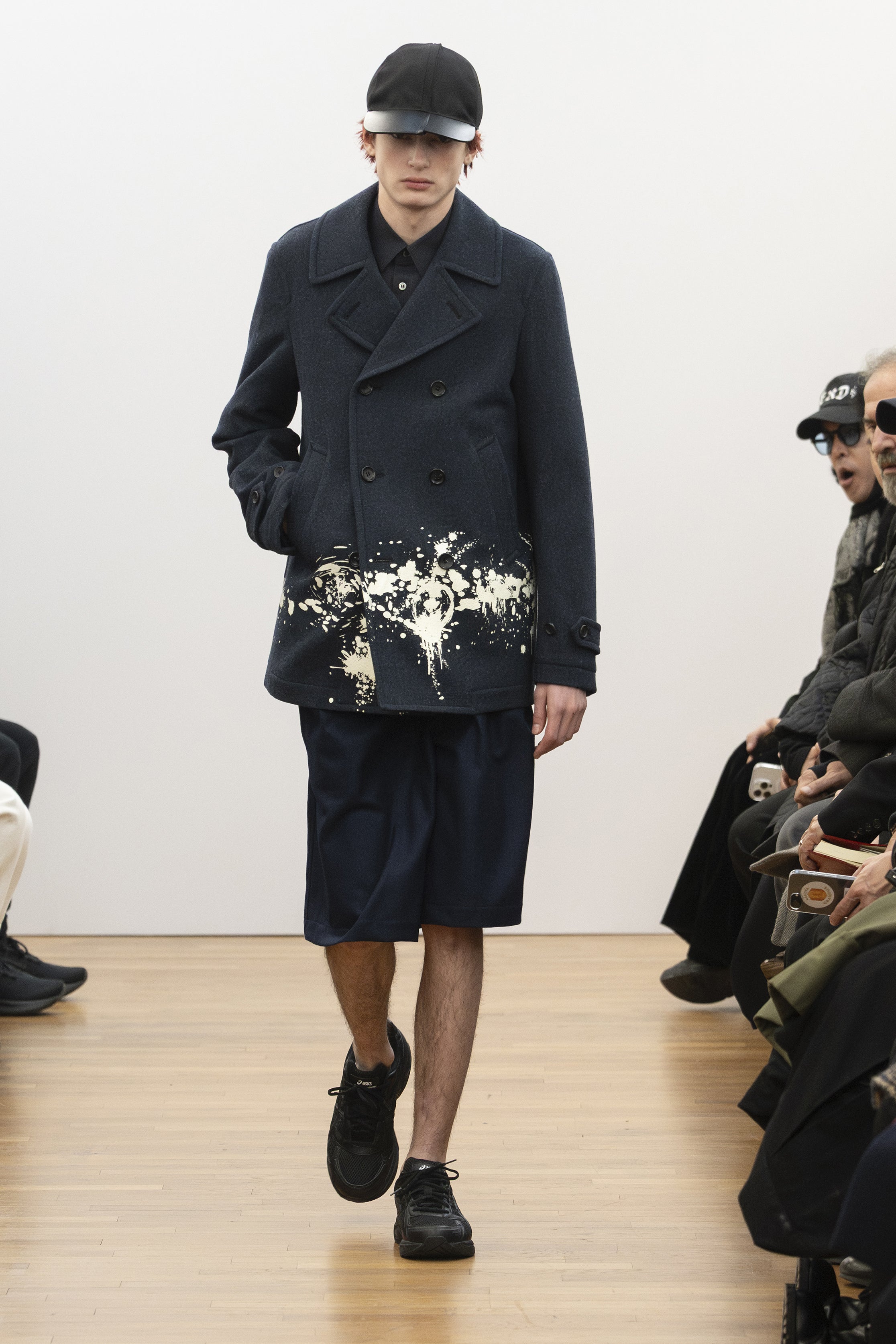 Fashion model wearing a COMME DES GARÇONS SHIRT AW26 outfit