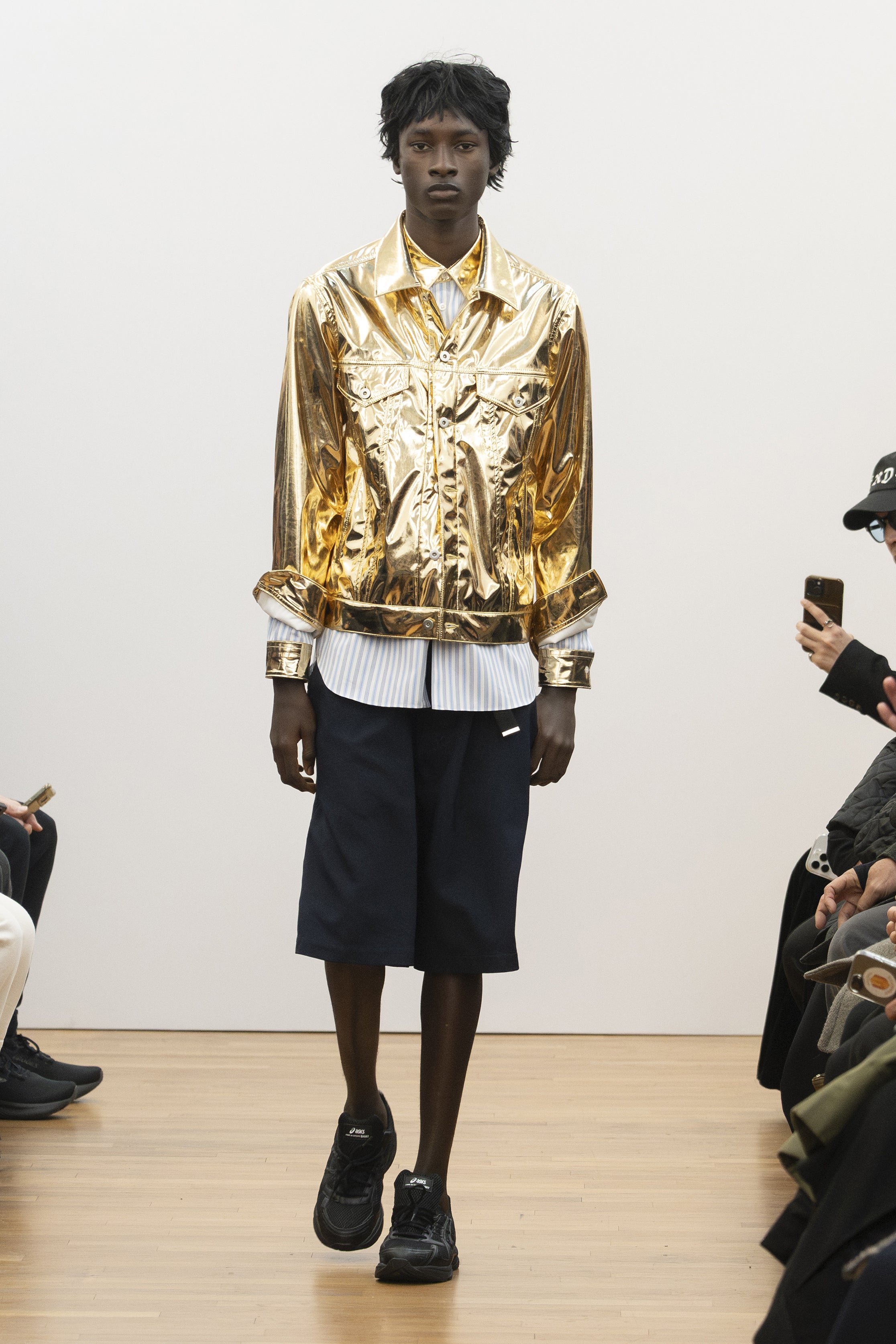Fashion model wearing a COMME DES GARÇONS SHIRT AW26 outfit