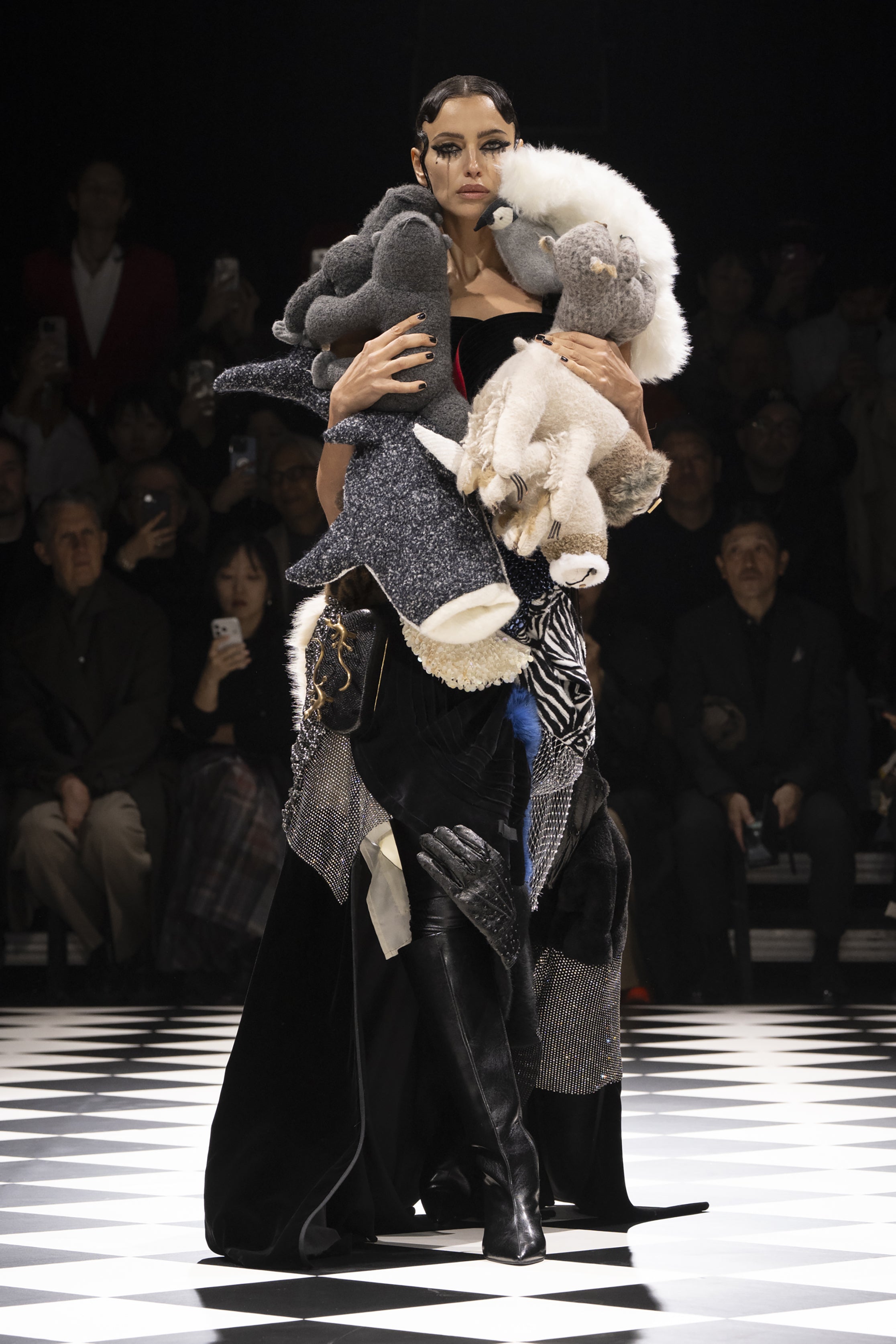 Fashion model wearing a JUNYA WATANABE AW26 outfit